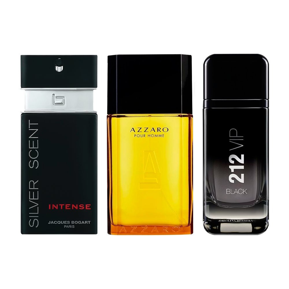 Combo de 3 Parfums pour Hommes – 212 VIP, 212 VIP MEN et 212 Black (100 ml chacun)