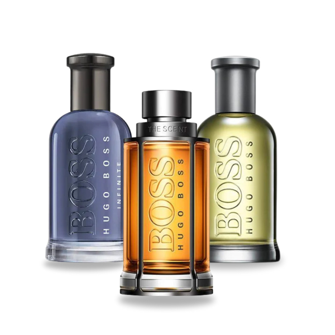 Combo de 3 Parfums pour Hommes – Boss Bottled Infinite, Boss The Scent et Boss Bottled (100 ml chacun)